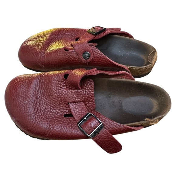Birkenstock Boston clogs - Red tumbled leather - Size 38 (7 - 7.5) - Picture 3 of 10